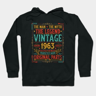 The Man The Myth The Legend Vintage 1963 Hoodie